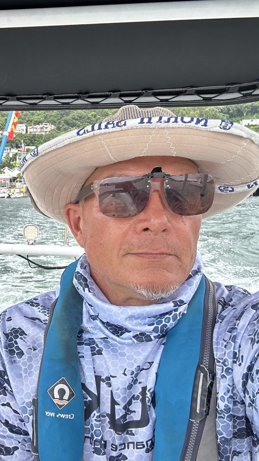 Sean Baylis on the water in Hong Kong